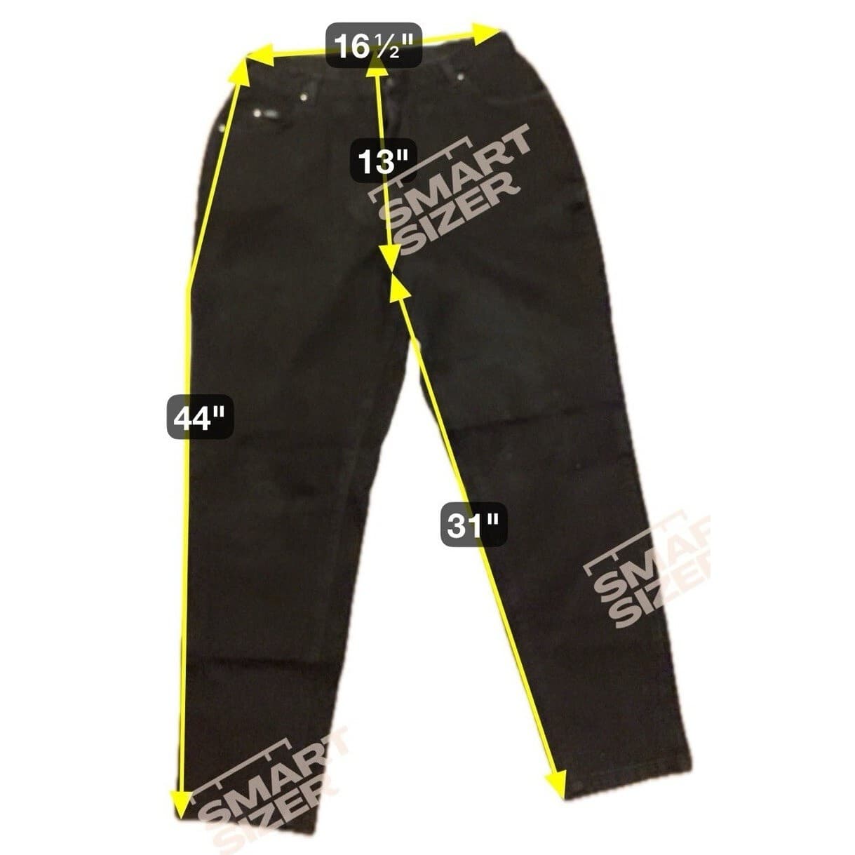 Lee Vintage High Waisted Black Straight Leg Jeans 100% Cotton, Women's 18 Med - Thumbnail 2