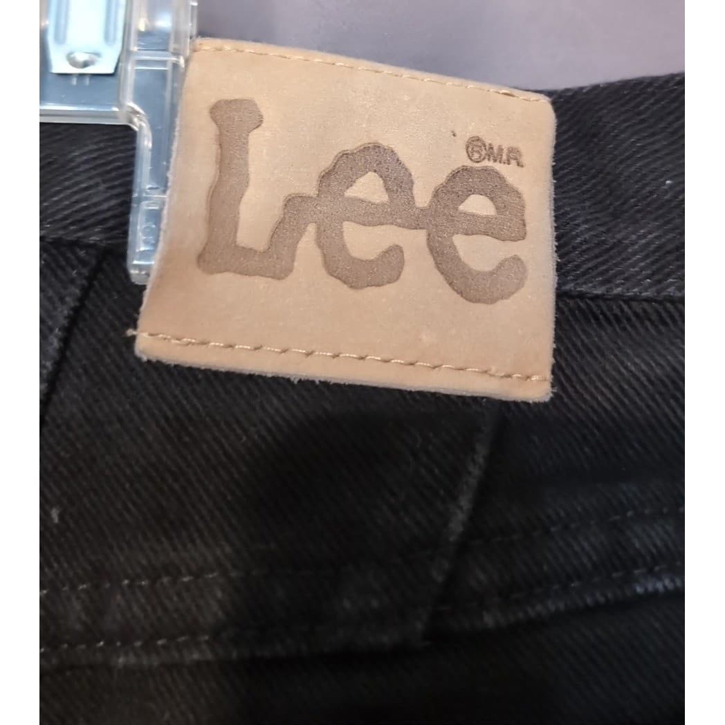 Lee Vintage High Waisted Black Straight Leg Jeans 100% Cotton, Women's 18 Med - Thumbnail 5