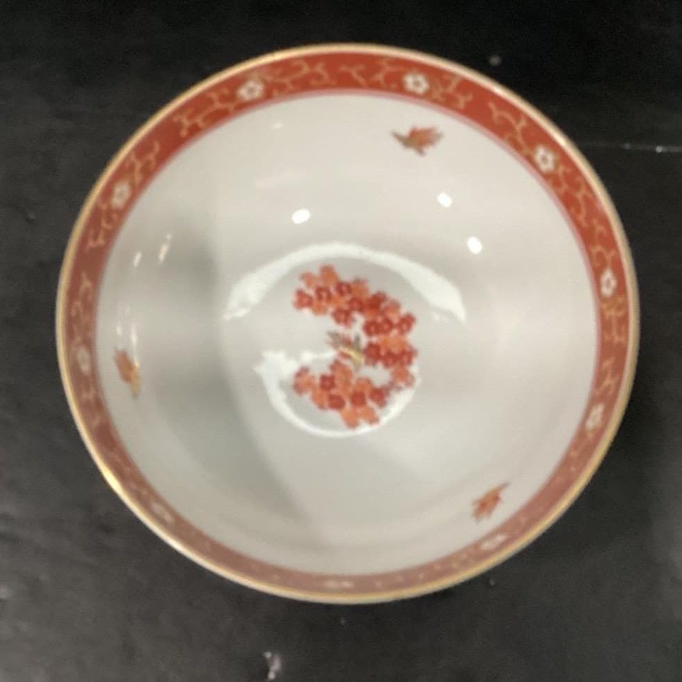 Imari Japan Serving Bowl, Vintage Hand Painted Floral & Birds, Vegetable Dish - Thumbnail 4