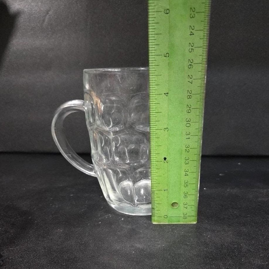 Arcoroc Britannia Beer Mug, Replacement Pint Glass, Luminarc Thumbprint Design - Thumbnail 2