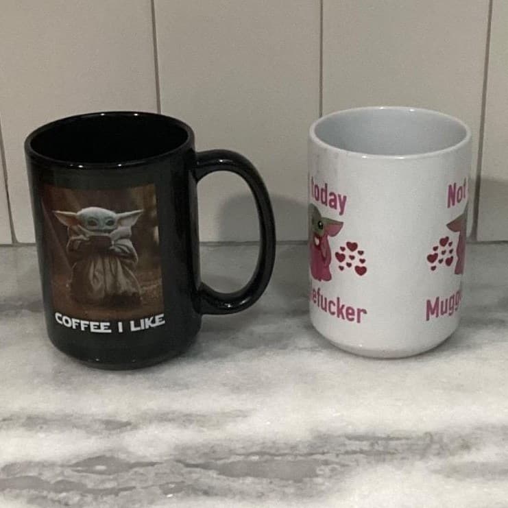 Star Wars Baby Yoda "Coffee I Like" & "Not Today" Coffee Cups, Set of 2 - Thumbnail 4