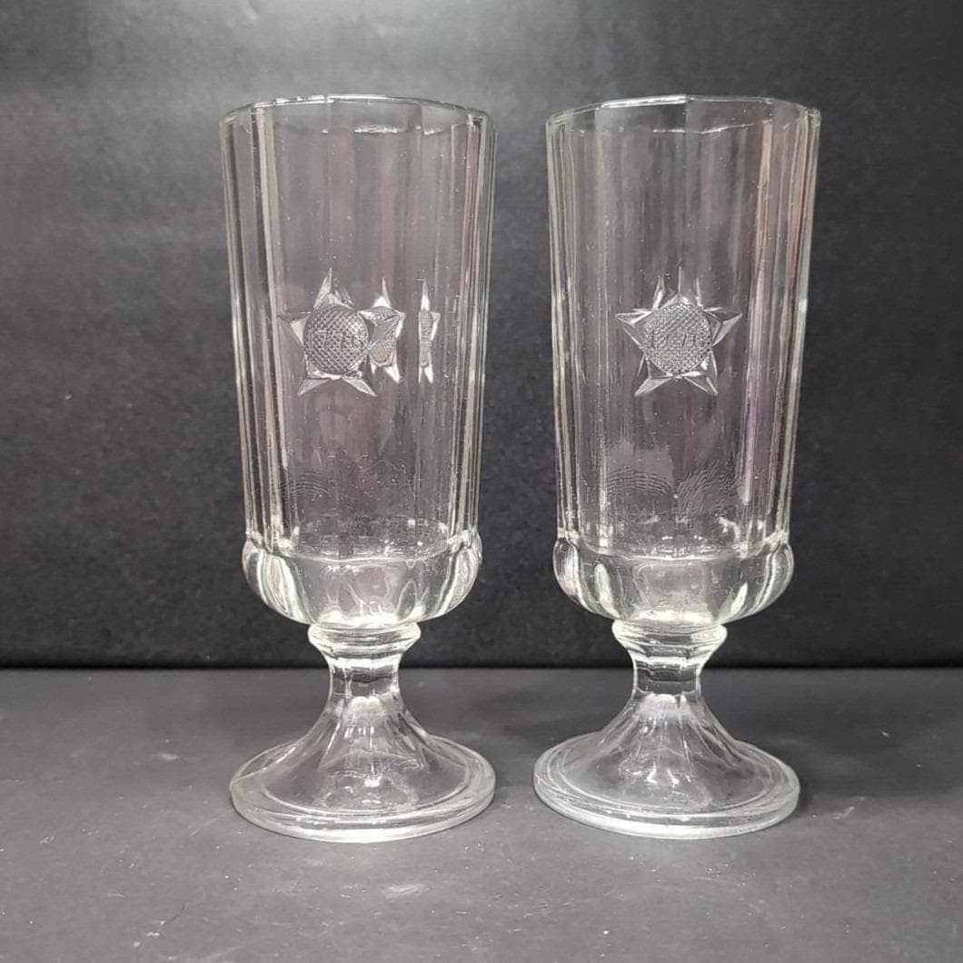 Anchor Hocking Liberty Pilsner Glasses, Set of 2, 1776 Bicentennial Etched Star - Thumbnail 9