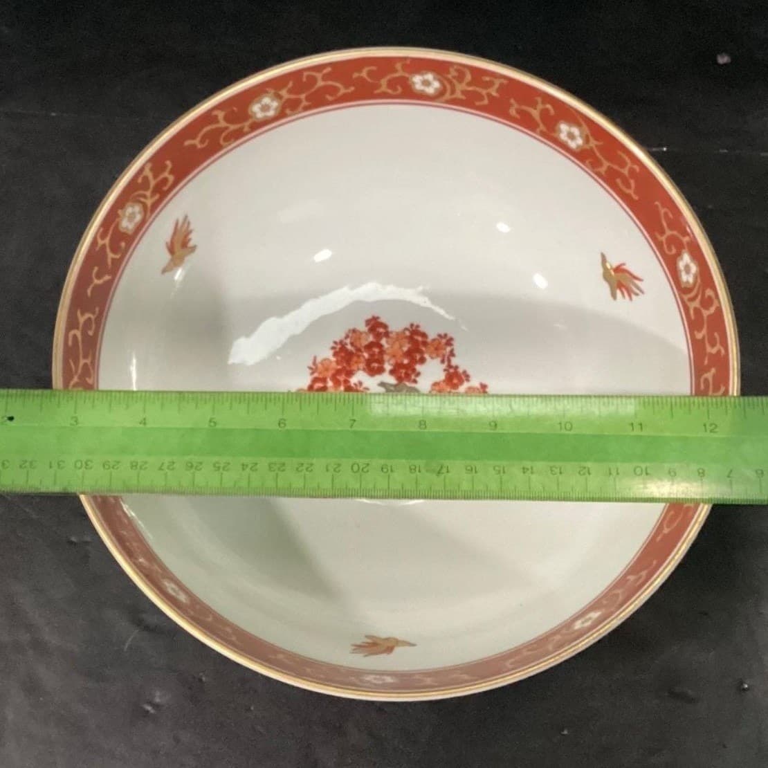 Imari Japan Serving Bowl, Vintage Hand Painted Floral & Birds, Vegetable Dish - Thumbnail 8