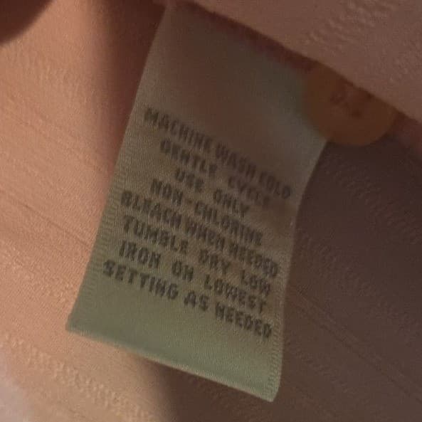 Worthington Stretch Pink Button Down Blouse, Woman's Small, 3/4 Sleeve, Textured - Thumbnail 7