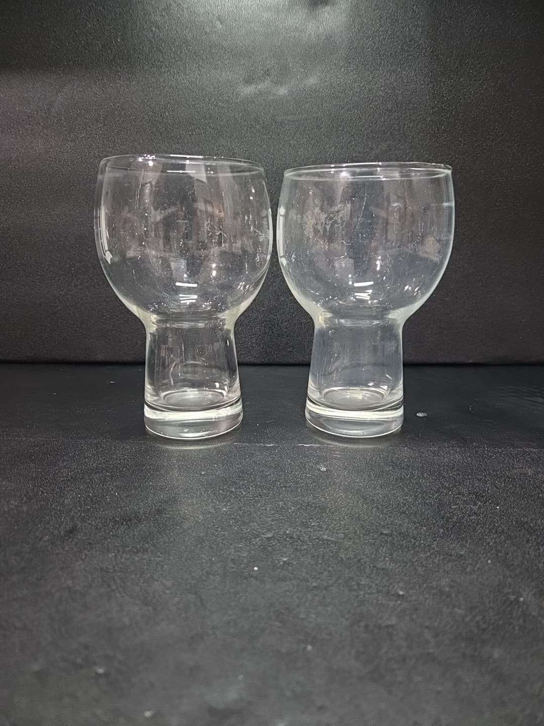Etched Vintage Pilsner Glasses, Frosted H Monogram Tumblers, Set Of 2 Glasses - Thumbnail 2