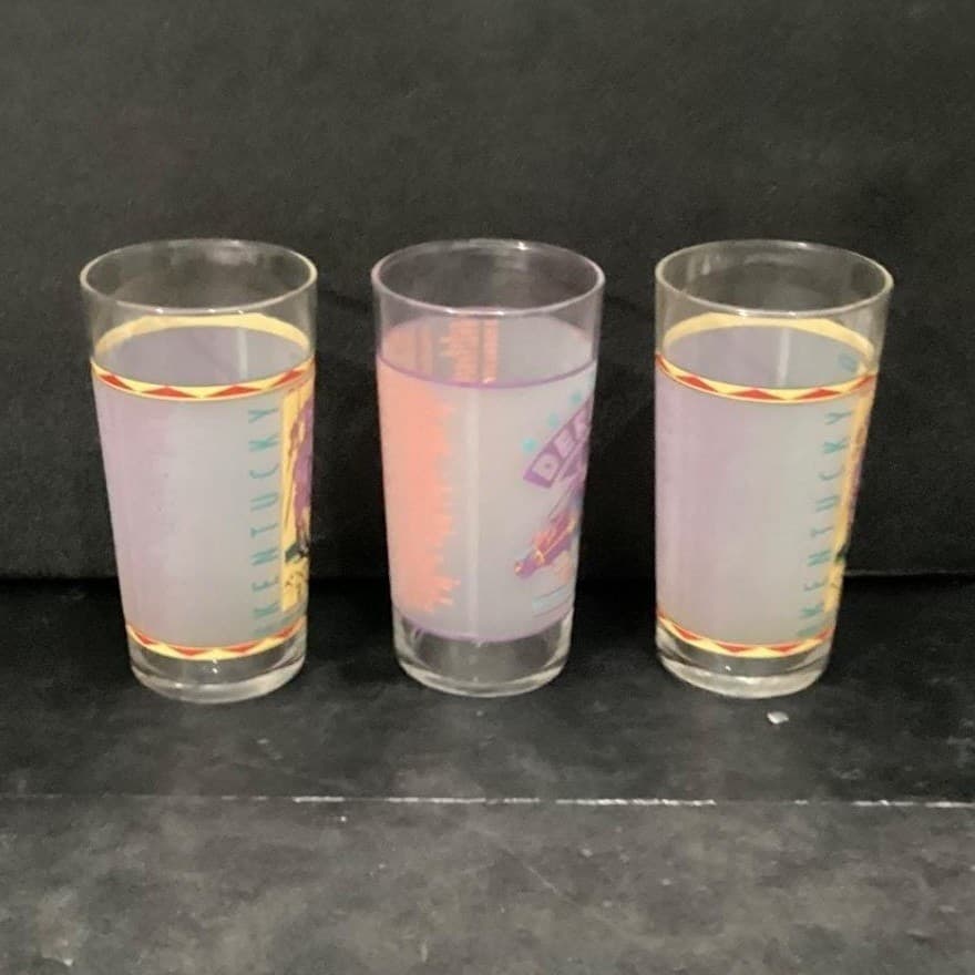 Kentucky Derby Mint Julep Tumblers, Set of 3, Vintage Churchill Downs Glasses - Thumbnail 7