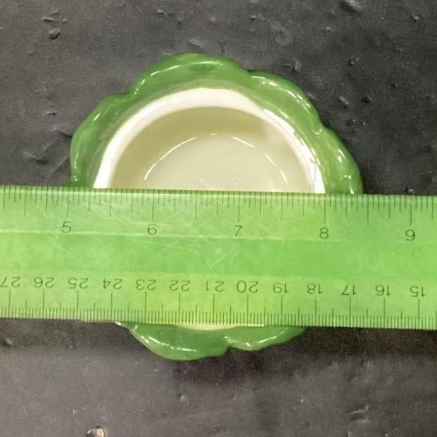 Mann Monte Verde Green Cauliflower Sugar Bowl, Vintage Hand Painted Tableware - Thumbnail 12