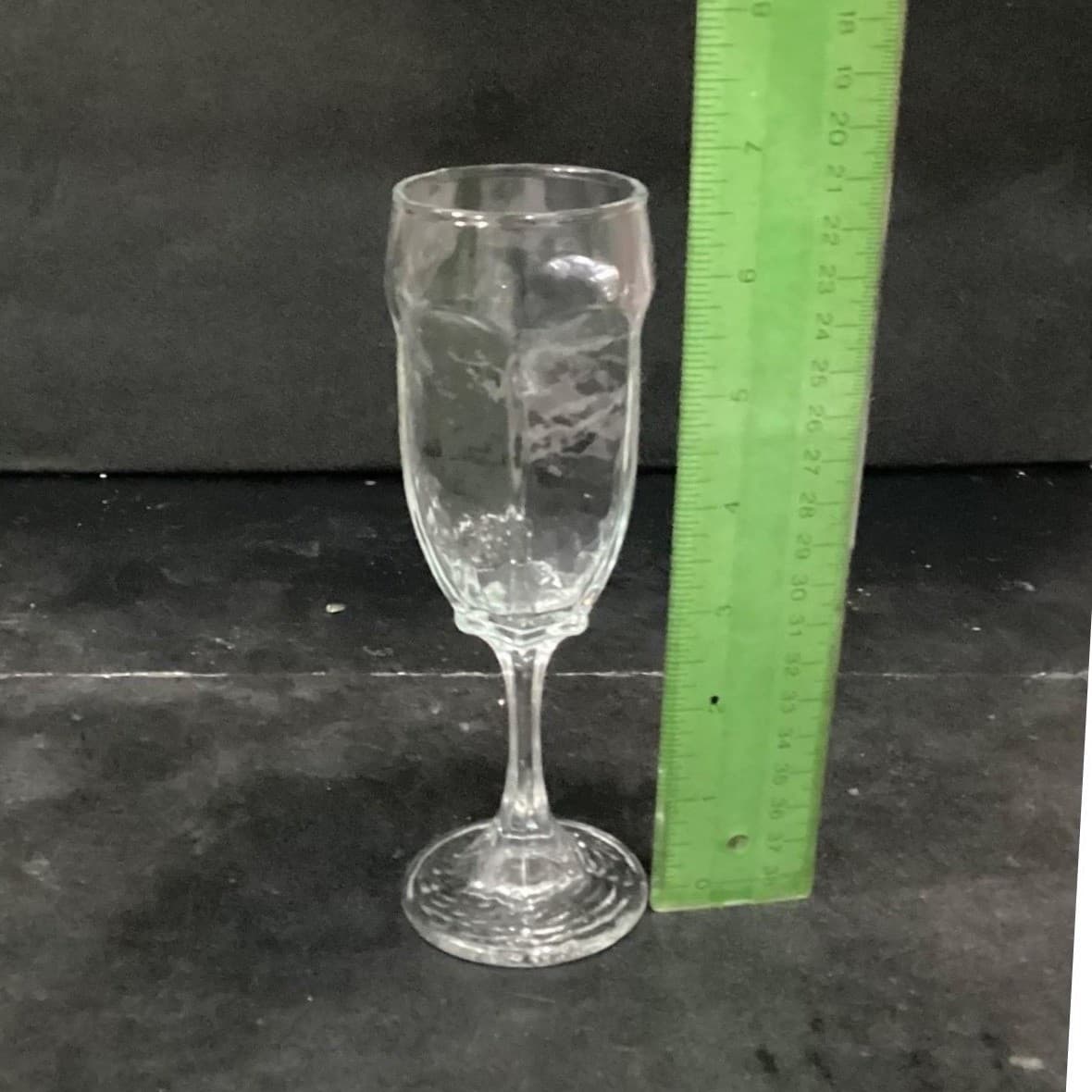 Libbey Chivalry Clear Whiskey Sour Goblets, Set of 3, Vintage Textured Stemware - Thumbnail 10
