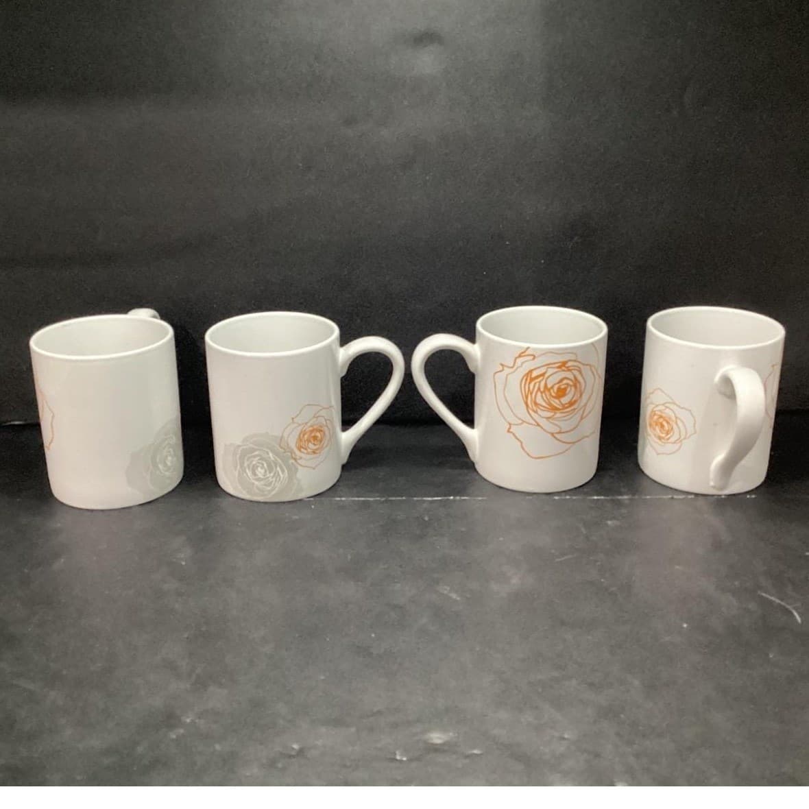 Corelle Coordinates Soliel Roses Coffee Cups, Set Of 4, Vintage Floral Mugs - Thumbnail 2