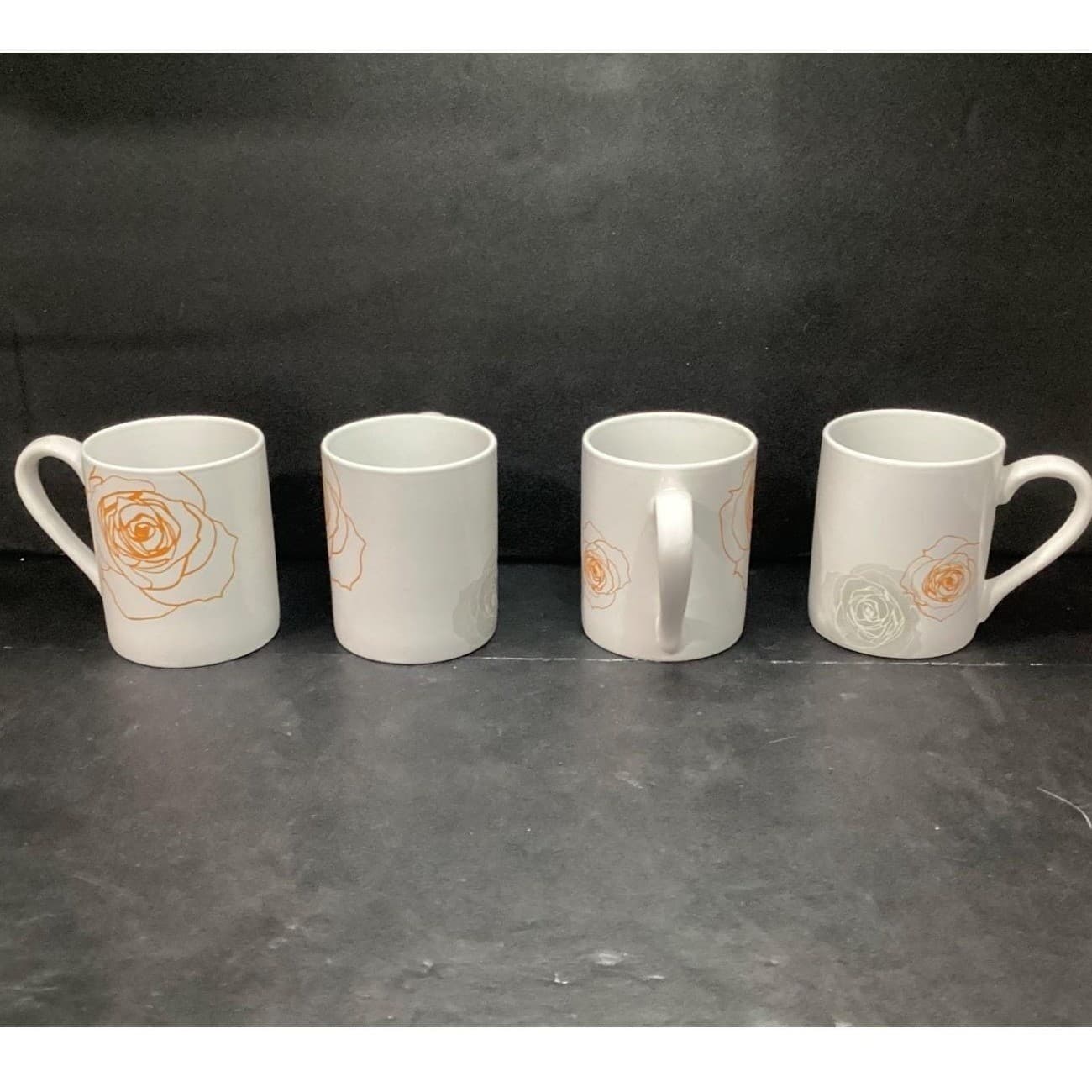 Corelle Coordinates Soliel Roses Coffee Cups, Set Of 4, Vintage Floral Mugs - Thumbnail 3