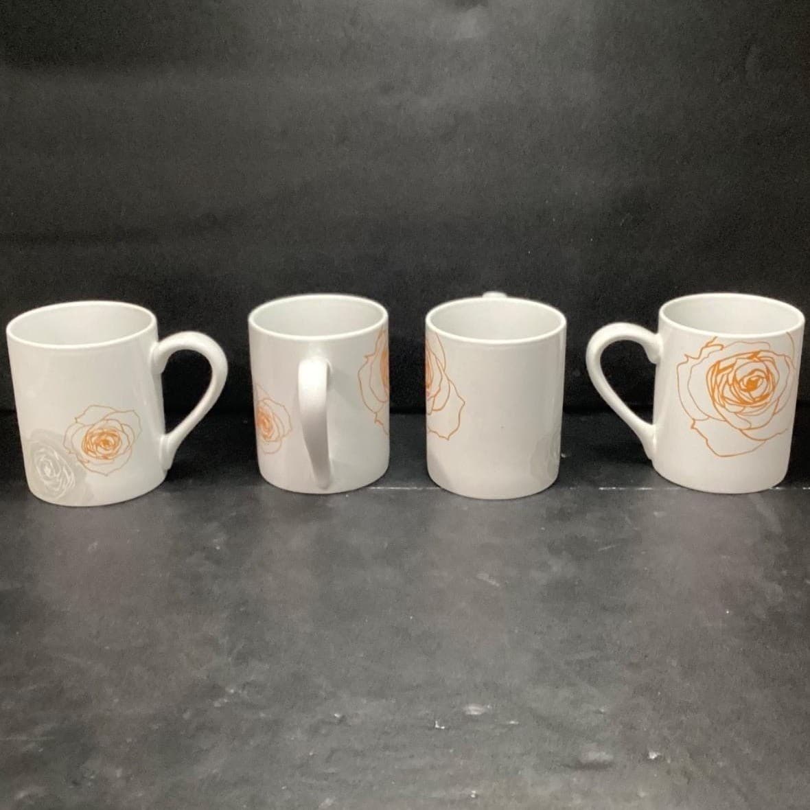 Corelle Coordinates Soliel Roses Coffee Cups, Set Of 4, Vintage Floral Mugs - Thumbnail 5