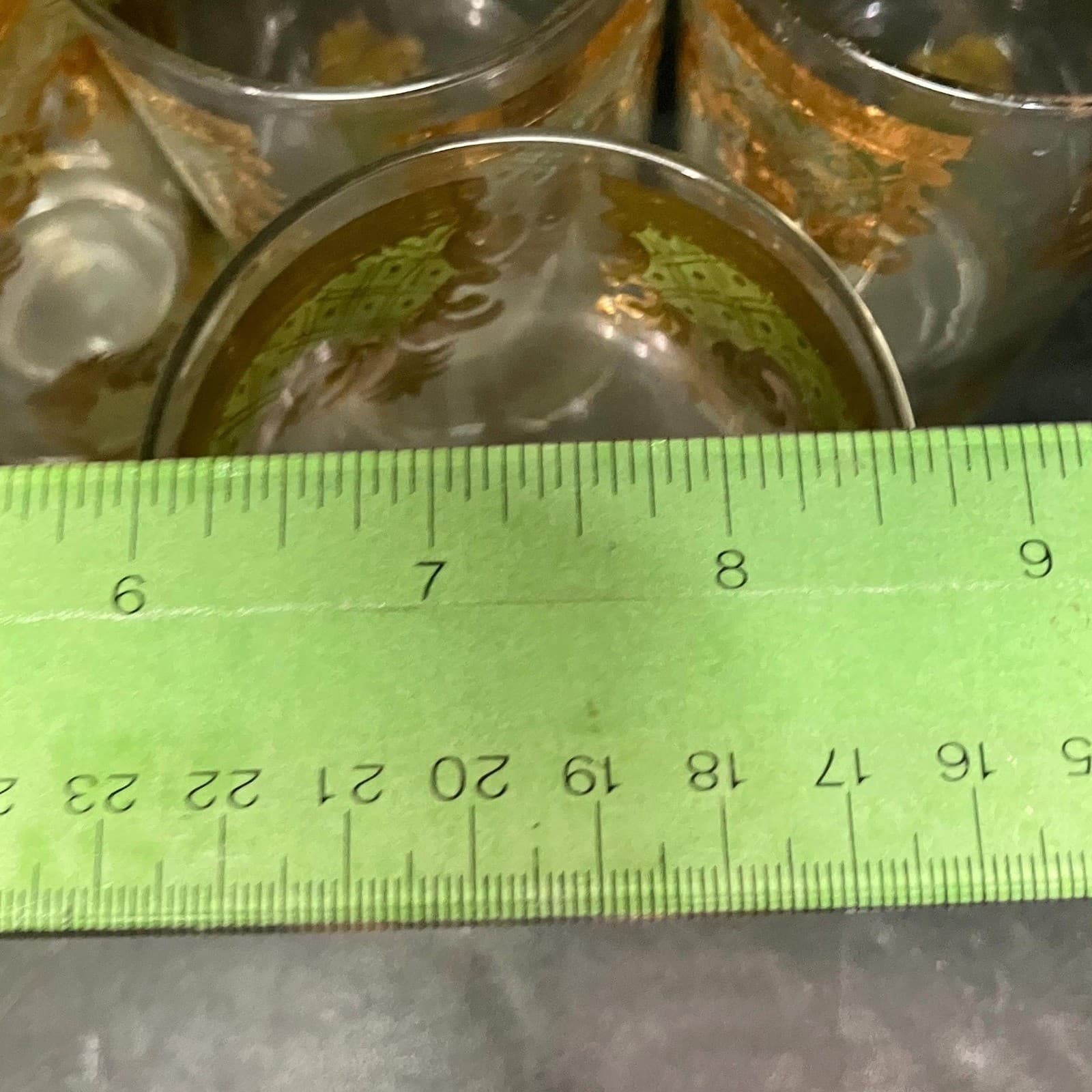 Georges Briard Signed Carrara Highball Glasses, Set of 4, Gold & Green Tumblers - Thumbnail 11