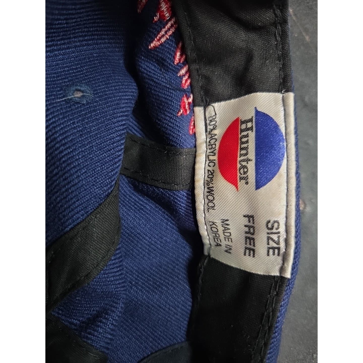 Hunter Atlanta 2000 Adjustable Cap, Chinese Character (Atlanta) Hat, Blue Red - Thumbnail 7