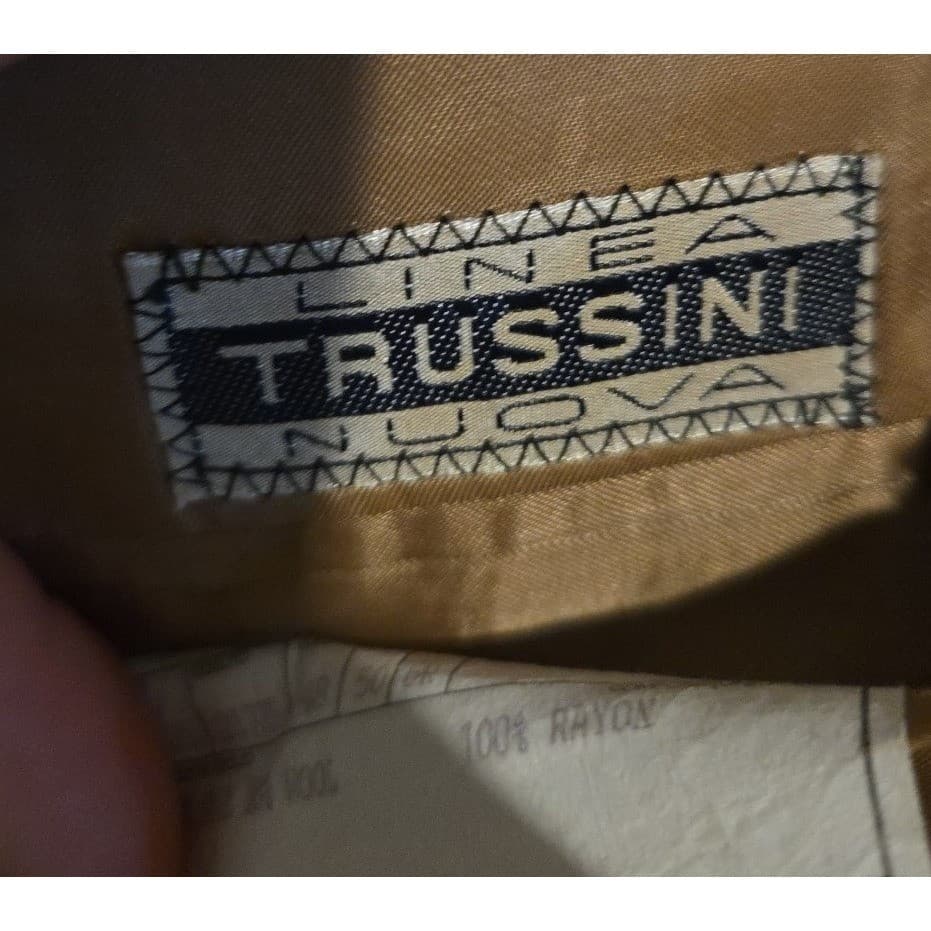 Linea Trussini Nuova Brown Micro Pattern Wool Blazer, Men's 40R Sport Coat - Thumbnail 5