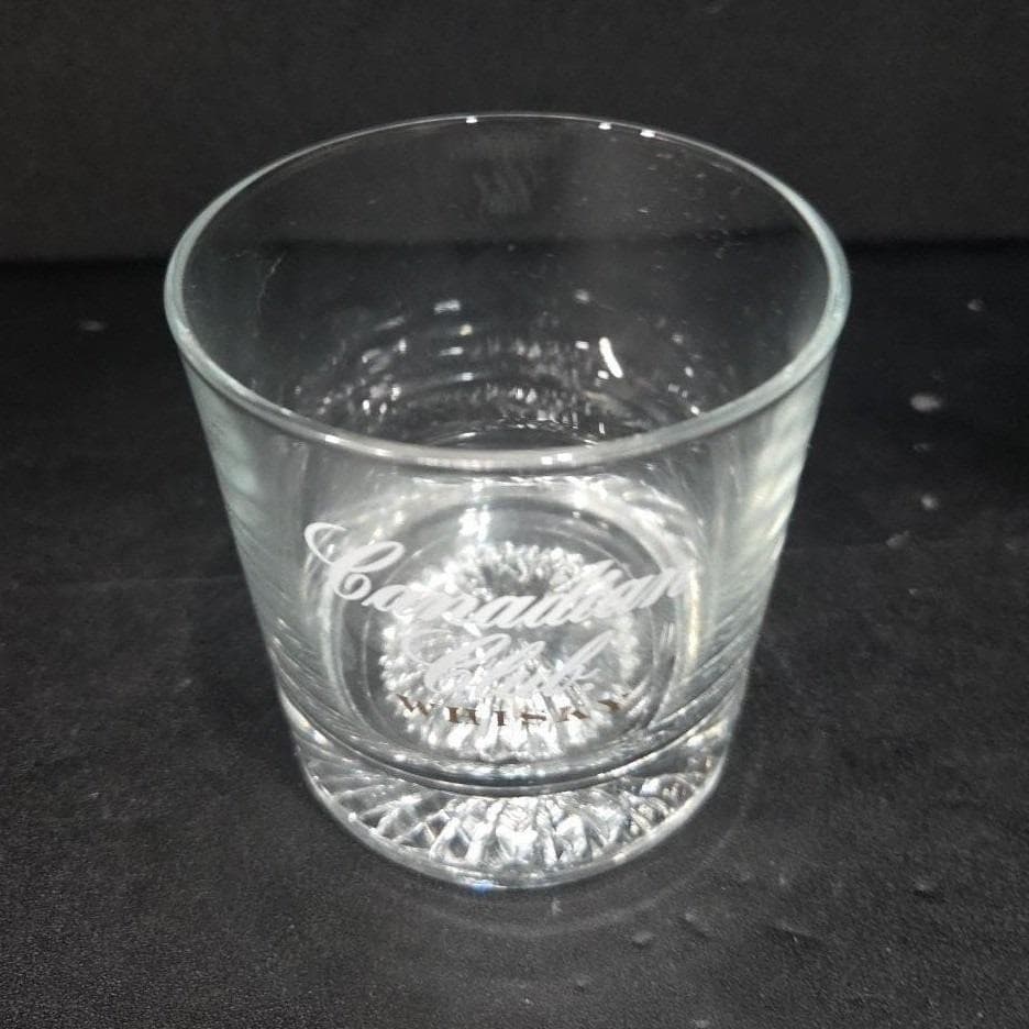 Canadian Club Clear Whiskey Tumbler, Vintage Rocks Glass, Replacement Barware - Thumbnail 8