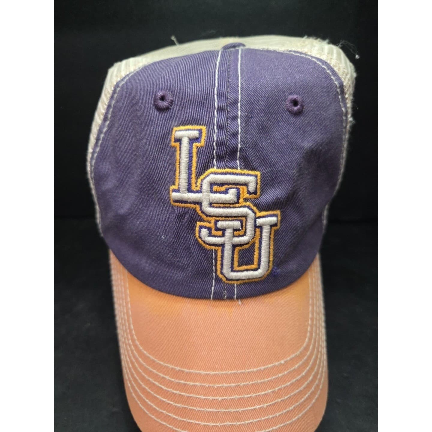 LSU Tigers Top of the World Trucker Hat, Purple Orange Mesh Snapback NCAA Cap - Thumbnail 5