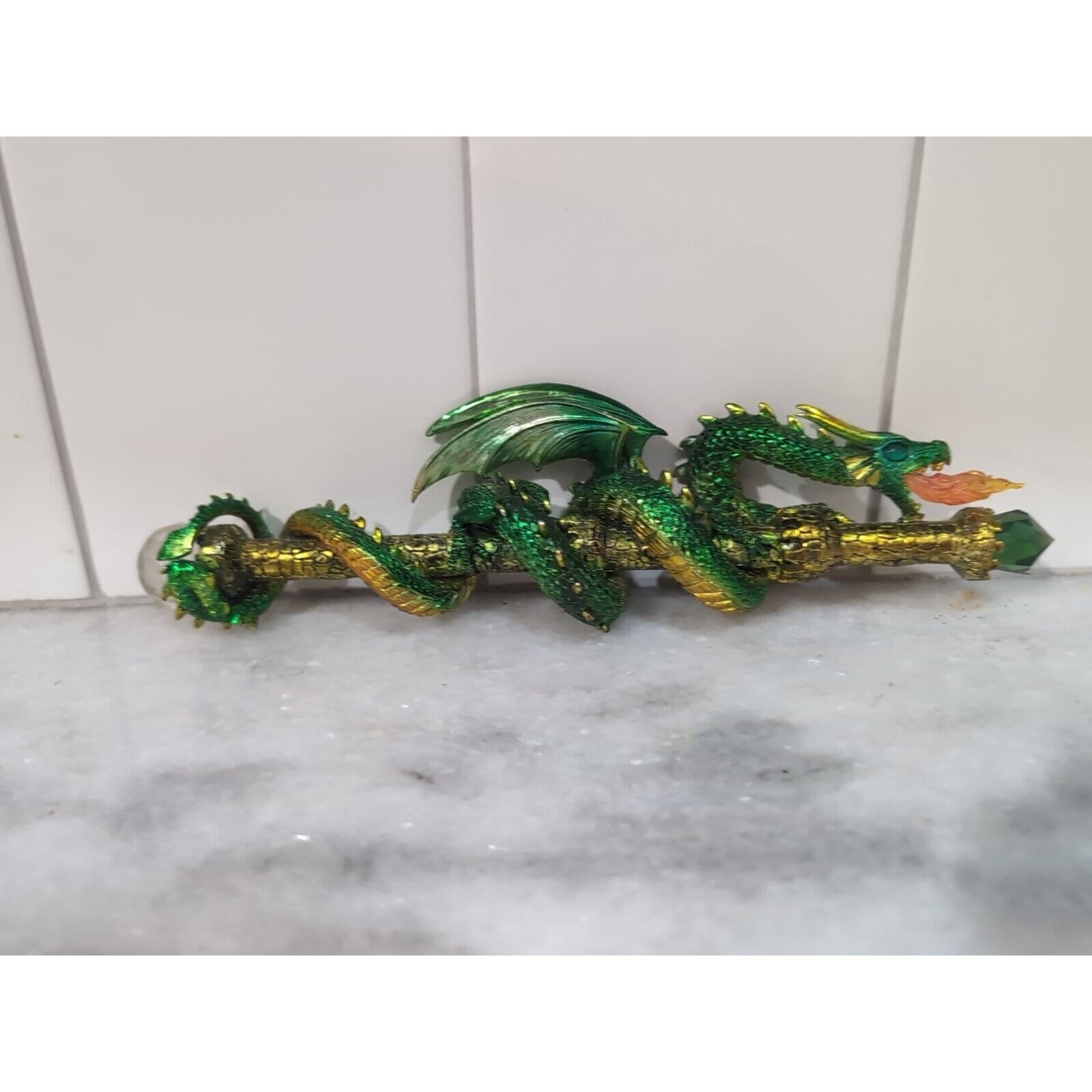 The Hamilton Collection Dragon Wand, Fortuna Captus, Wands of Wonder Figure - Thumbnail 3