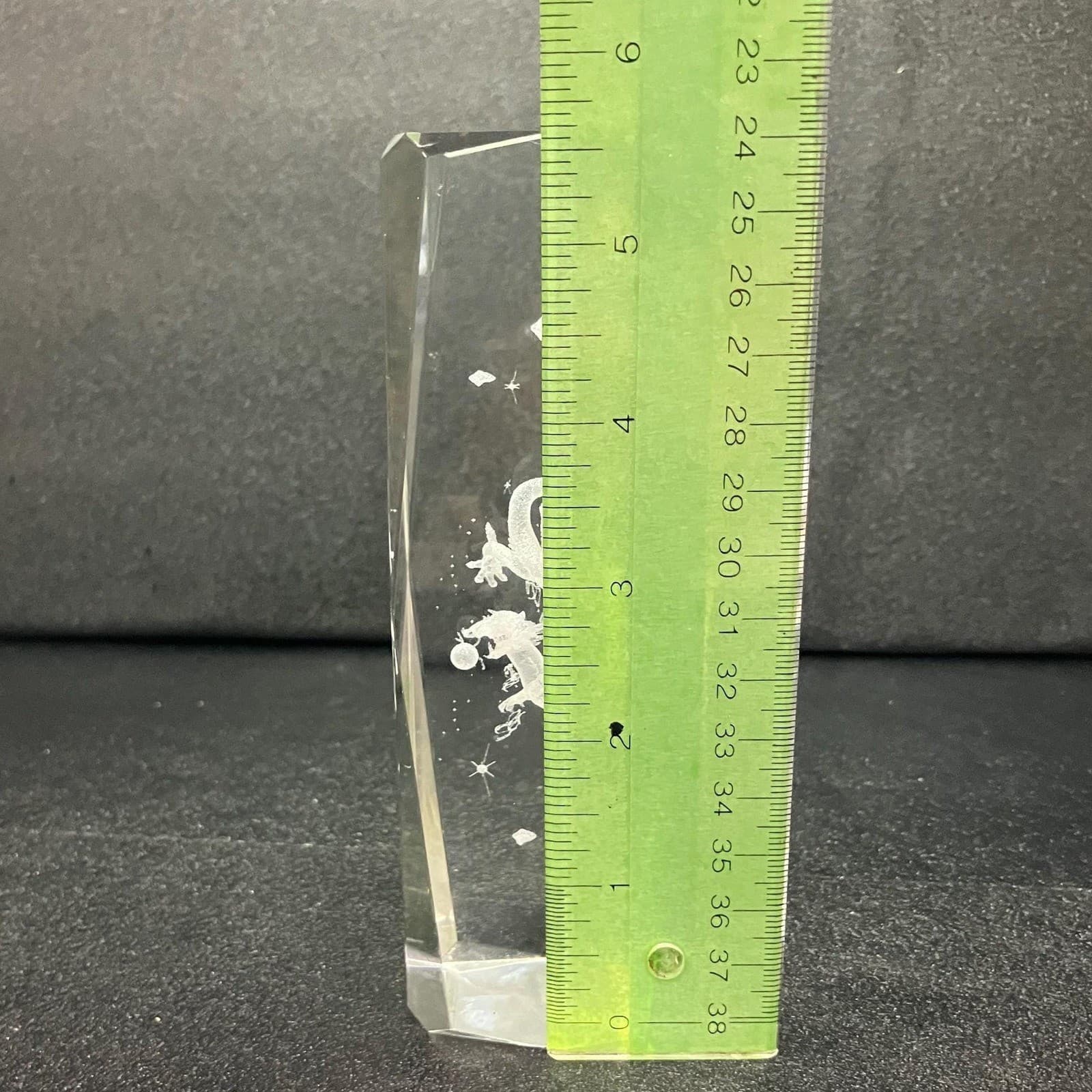 Laser-Etched 3D Dragon Crystal Paperweight, Fantasy Office Decor Glass Sculpture - Thumbnail 8
