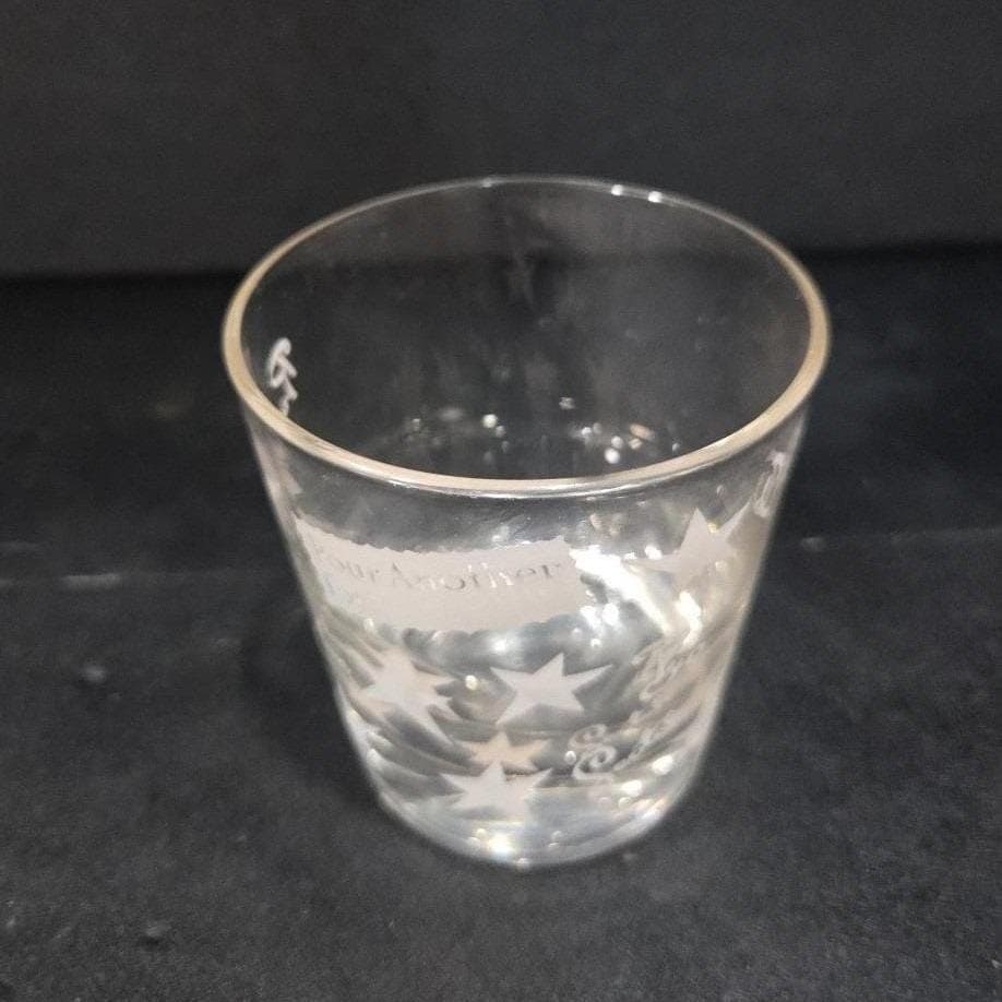 Libbey "Pour Another For" Whiskey Tumbler, Stars Design, Clear Novelty Barware - Thumbnail 6