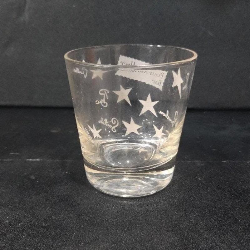 Libbey "Pour Another For" Whiskey Tumbler, Stars Design, Clear Novelty Barware - Thumbnail 9