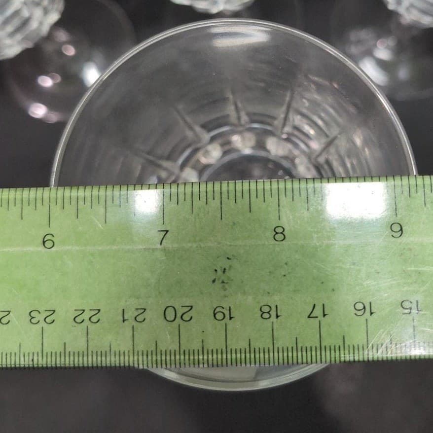 Lady Victoria Lead Crystal Wine Glasses, Set of 4, Vintage Stemware, Replacement - Thumbnail 10