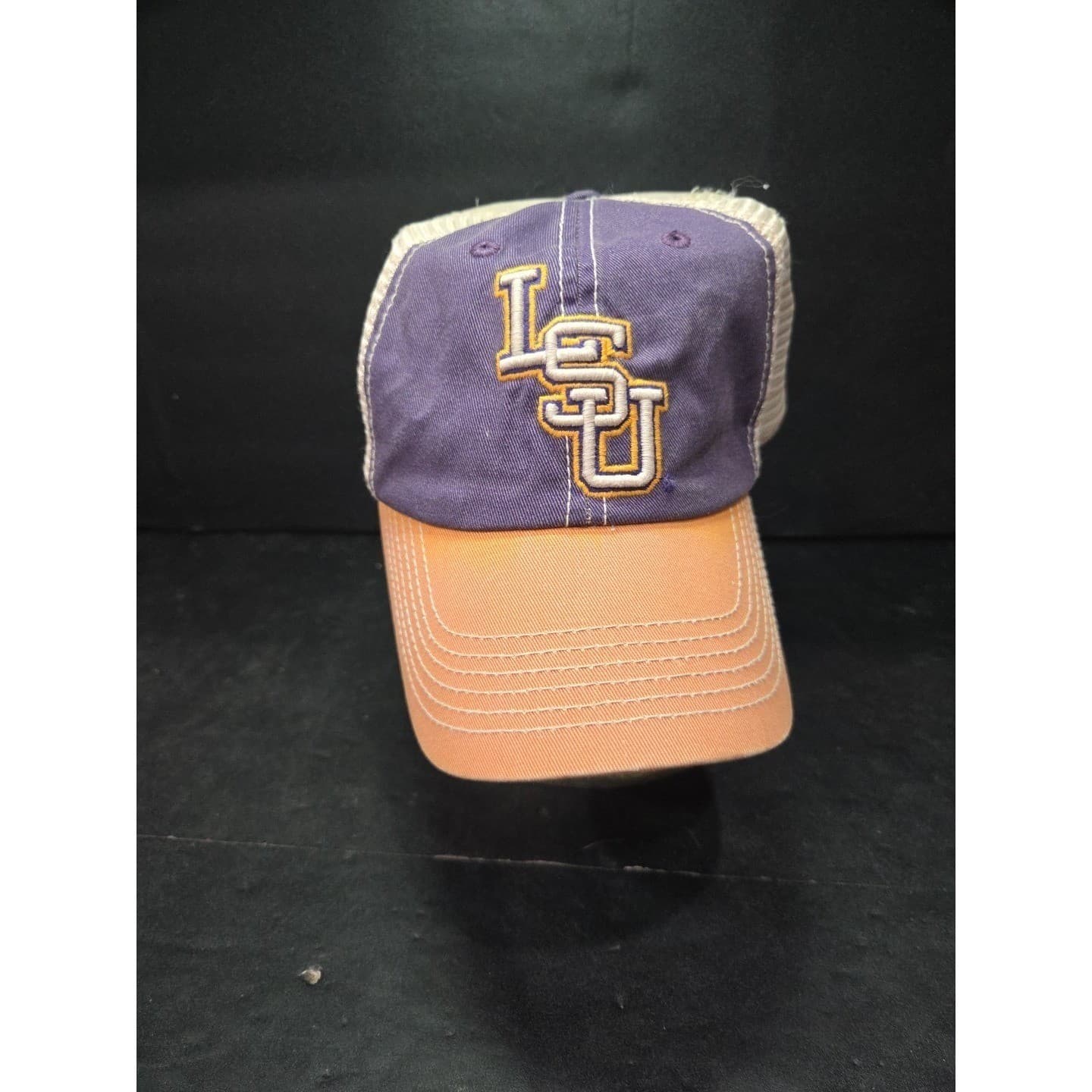 LSU Tigers Top of the World Trucker Hat, Purple Orange Mesh Snapback NCAA Cap