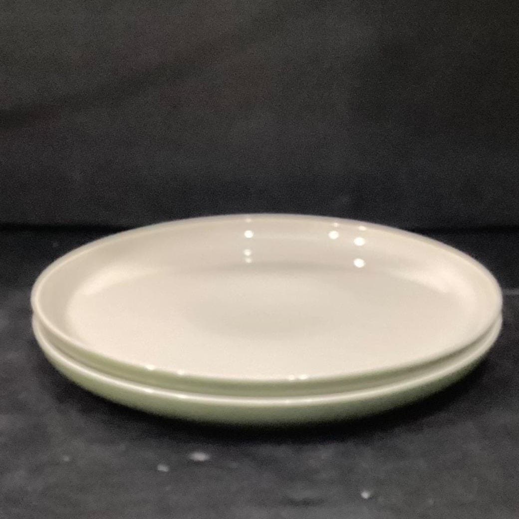 Dowan Cream Dinner Plates, Set of 2, Green Underside, Replacement Dinnerware - Thumbnail 7