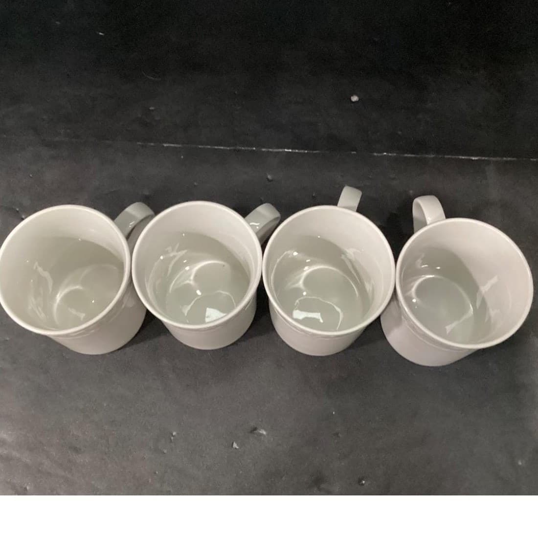 JCPenny Home White Coffee Cups, Set of 4, Vintage Inspired Patterned Mugs - Thumbnail 6