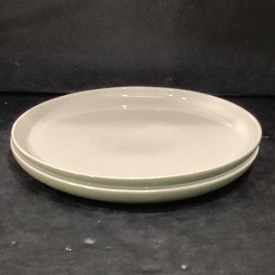 Dowan Cream Dinner Plates, Set of 2, Green Underside, Replacement Dinnerware - Thumbnail 10