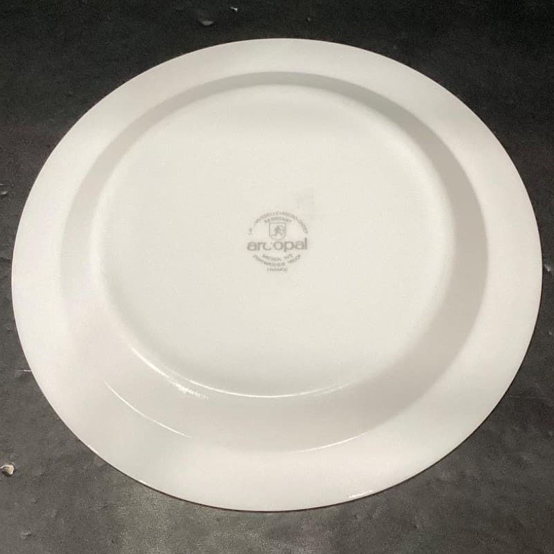 Arcopal France Pastoral Dinner Plate, Vintage Floral Dinnerware, White Tableware - Thumbnail 4