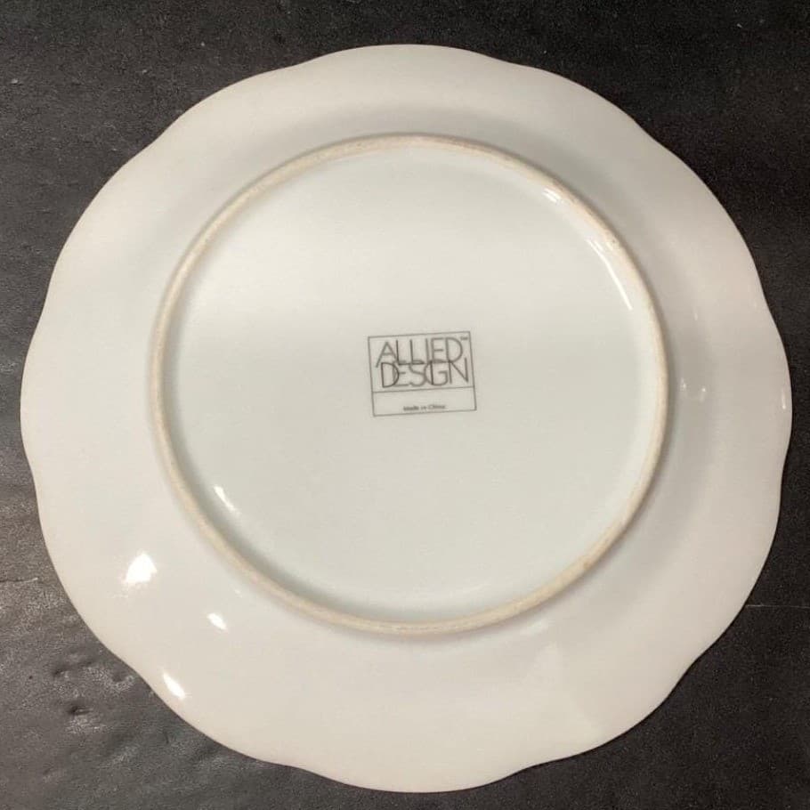 Allied Designs Seashore Luncheon Plates, Set of 4, Vintage Blue & White Design - Thumbnail 9