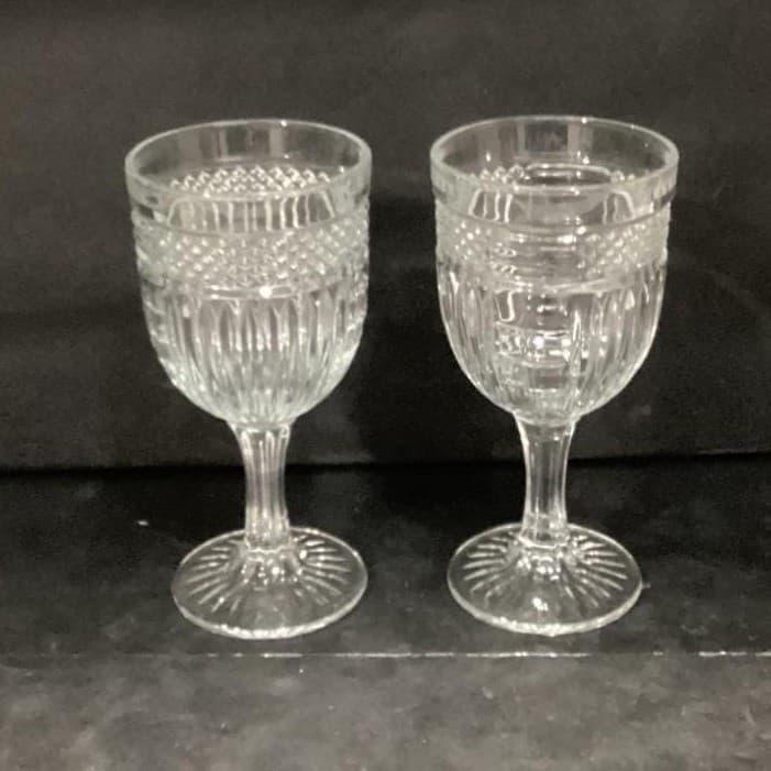 Libbey Radiant Clear Wine Glasses, Set of 2, Vintage Stemware, Water Goblets - Thumbnail 2