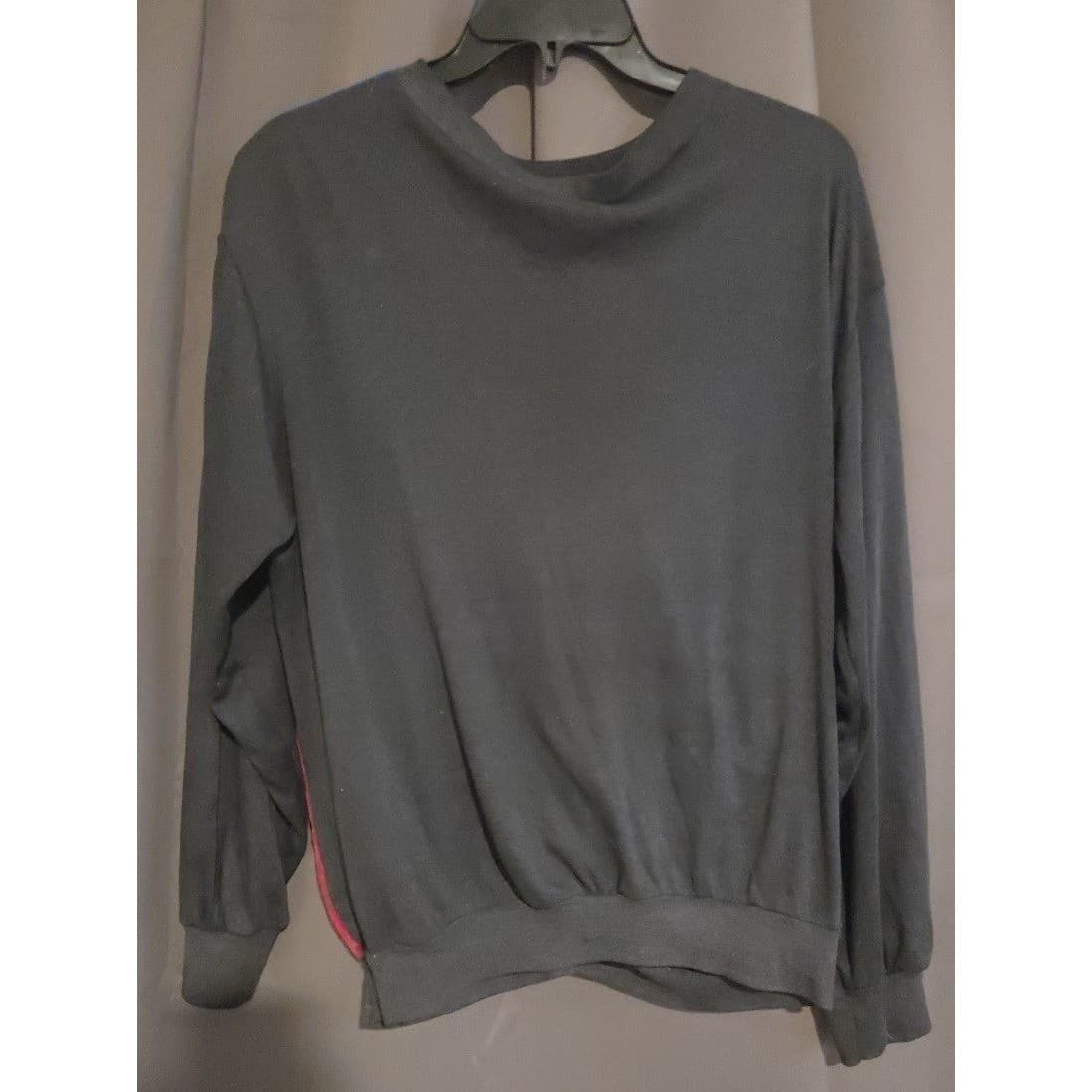 American Spectator Colorblock Graphic Sweatshirt, Blue Burgundy Black, Women's M - Thumbnail 4
