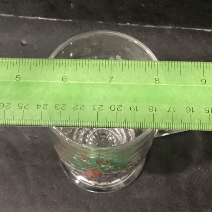 Tienshan Christmas Tree Irish Coffee Mugs, Set of 4, Vintage Footed Glassware - Thumbnail 10