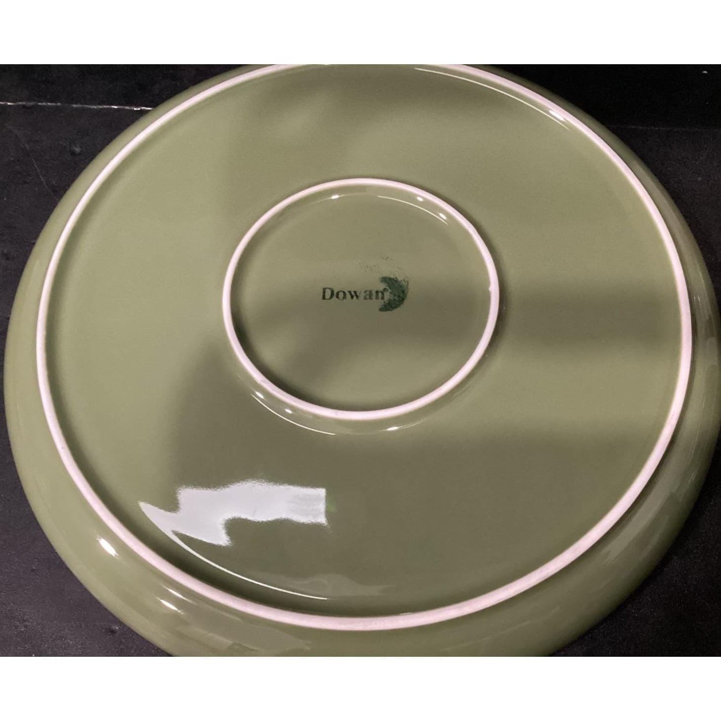 Dowan Cream Dinner Plates, Set of 2, Green Underside, Replacement Dinnerware - Thumbnail 6