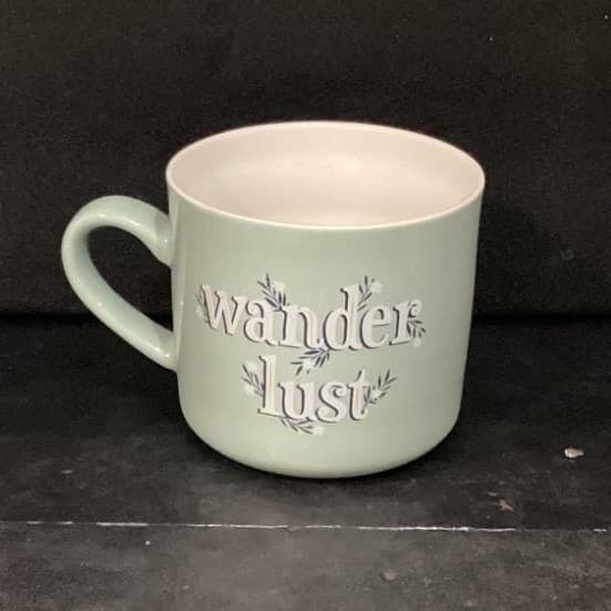 OpalHouse "Wander Lust" Mint Green Oversized Coffee Cup, Vintage Inspired Mug - Thumbnail 2