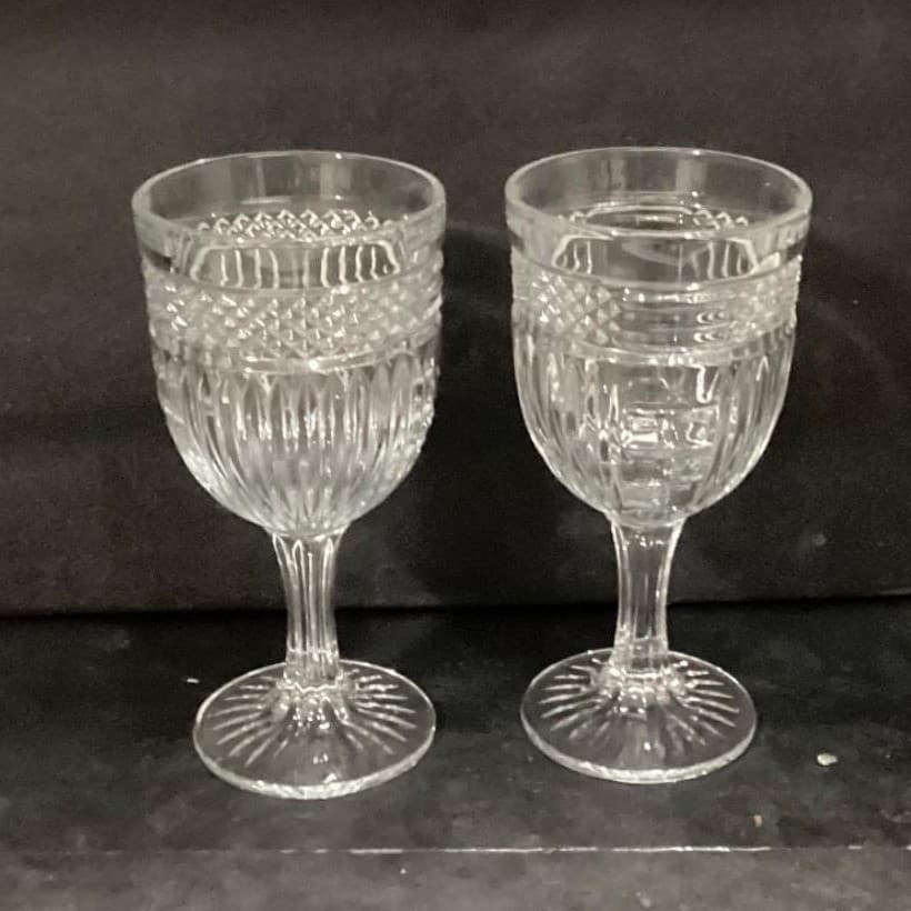 Libbey Radiant Clear Wine Glasses, Set of 2, Vintage Stemware, Water Goblets - Thumbnail 8