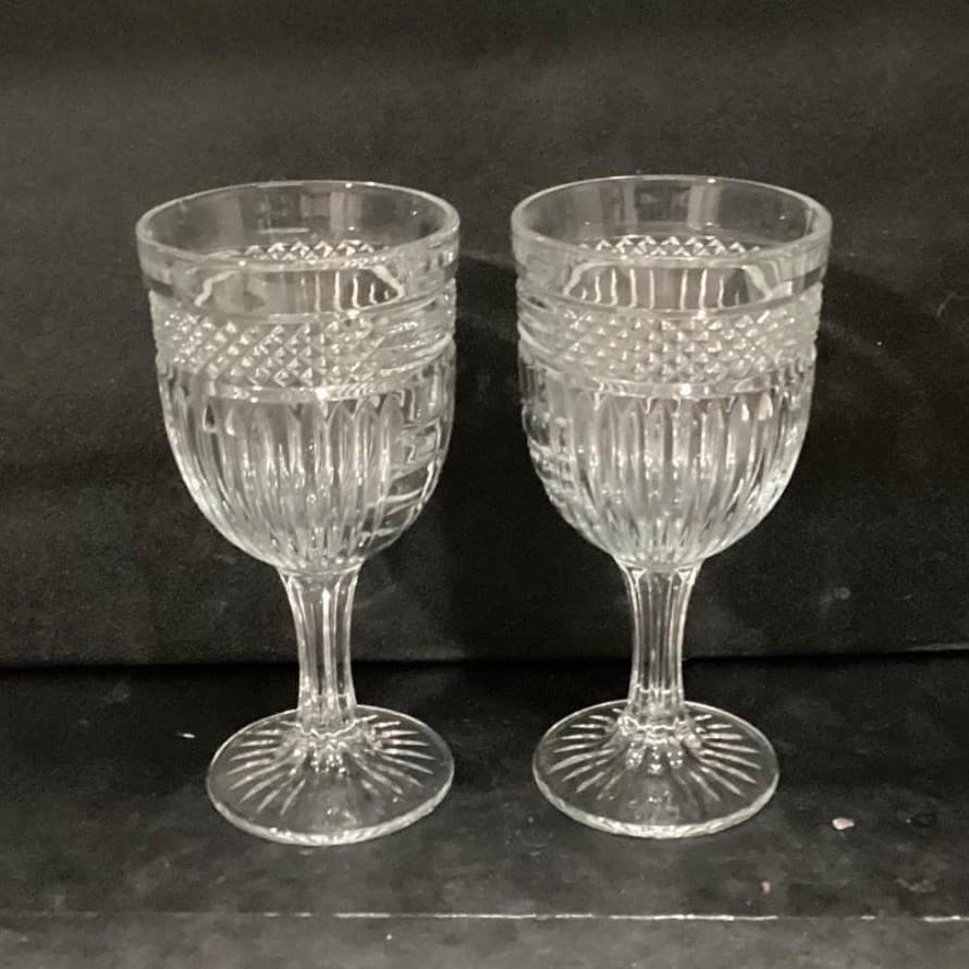 Libbey Radiant Clear Wine Glasses, Set of 2, Vintage Stemware, Water Goblets - Thumbnail 6