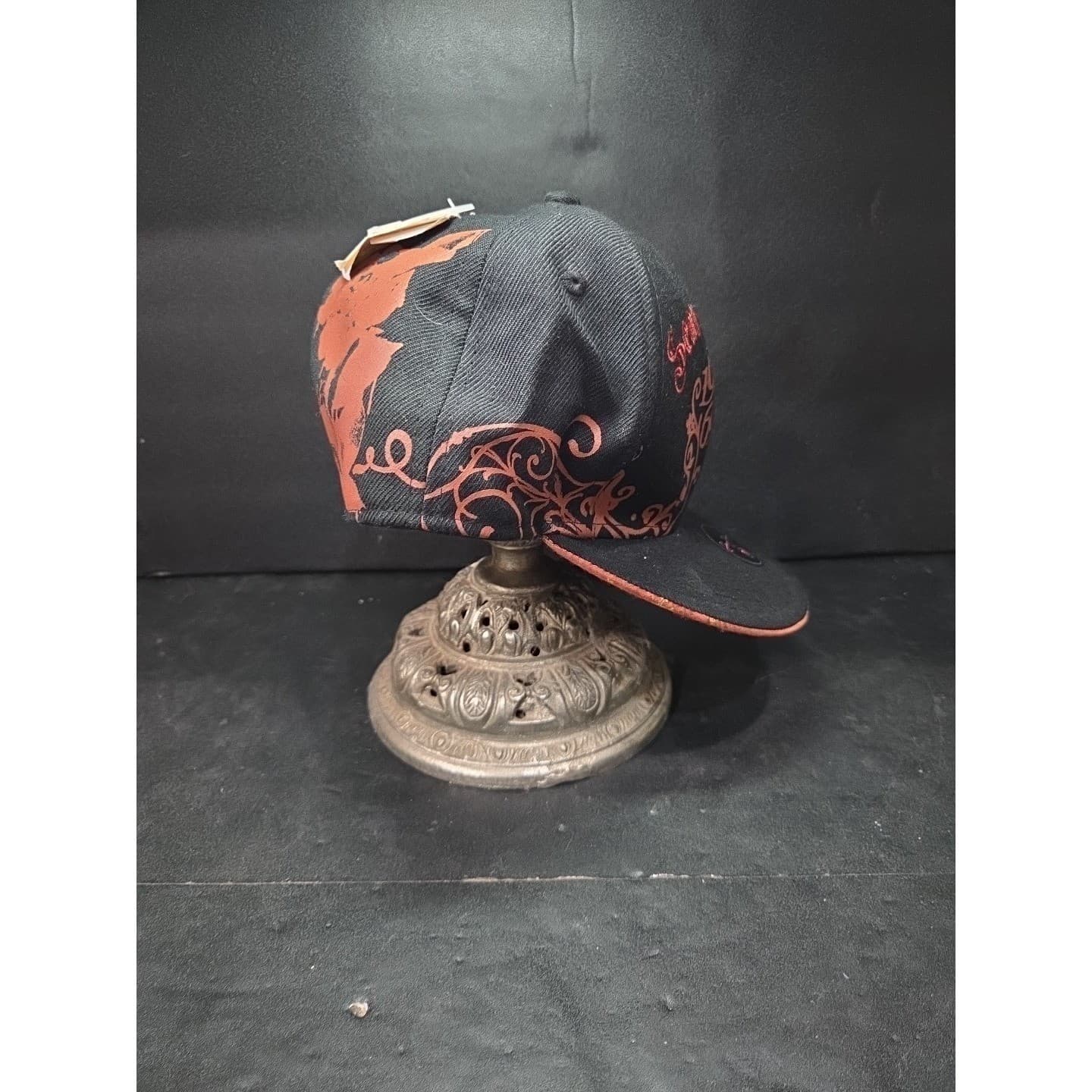 Sean John 1969 Fitted Hat, Black Red Embroidered Flat Brim, Cap Size 7 1/2, NWT - Thumbnail 2