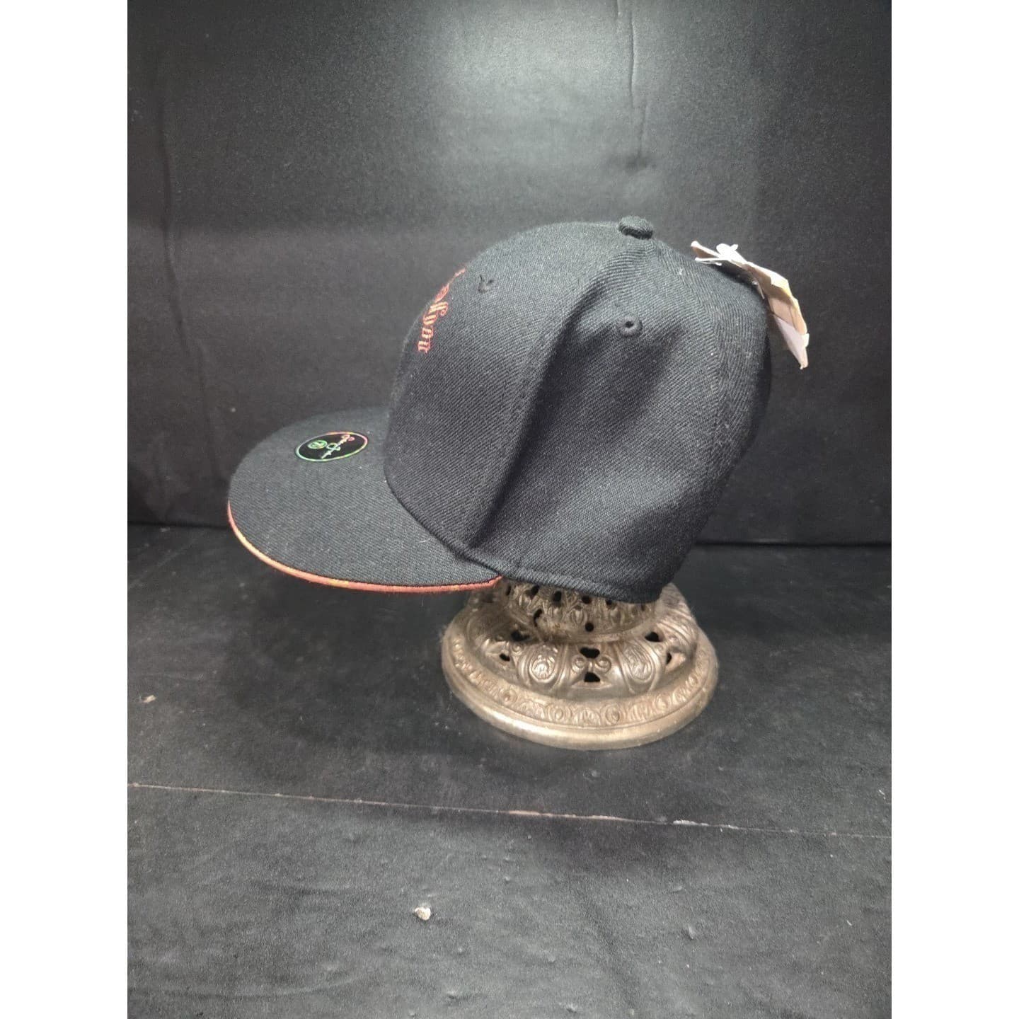 Sean John 1969 Fitted Hat, Black Red Embroidered Flat Brim, Cap Size 7 1/2, NWT - Thumbnail 4