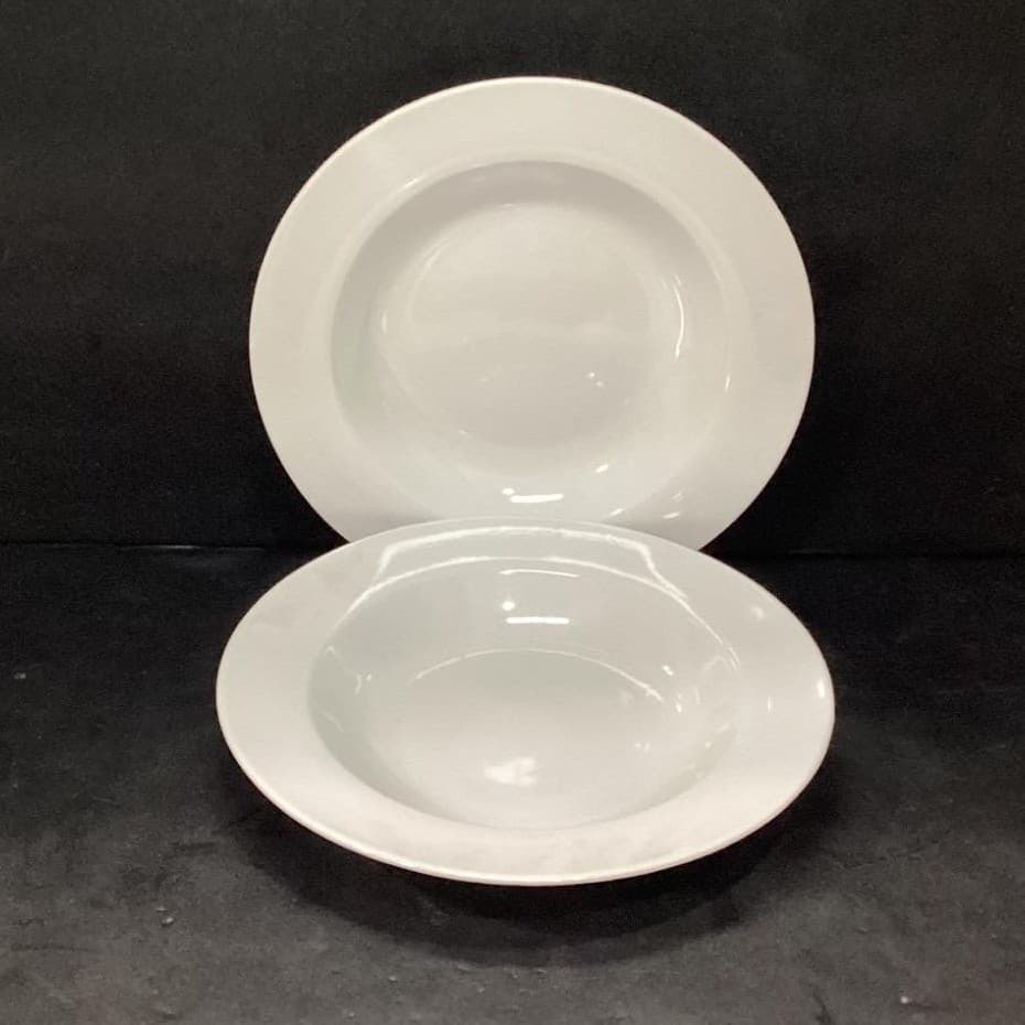 Avenue Fine Porcelain Soup Bowls #4694, Set of 2, Modern White Dinnerware - Thumbnail 2