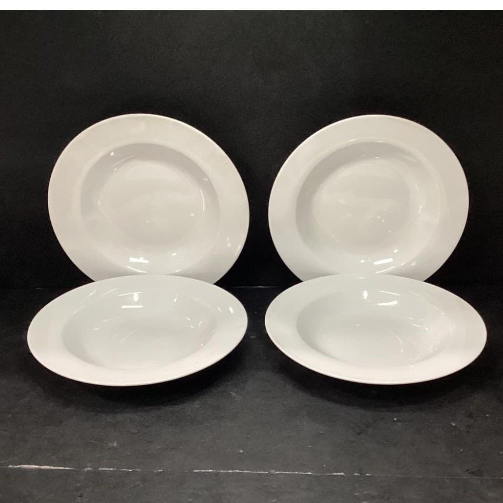 Avenue Fine Porcelain Soup Bowls #4694, Set of 4, Modern White Dinnerware - Thumbnail 2