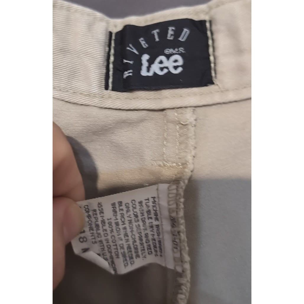 Riveted by Lee Khaki Tan Cotton Twill Chino Shorts, Women's 18W Plus - Thumbnail 5