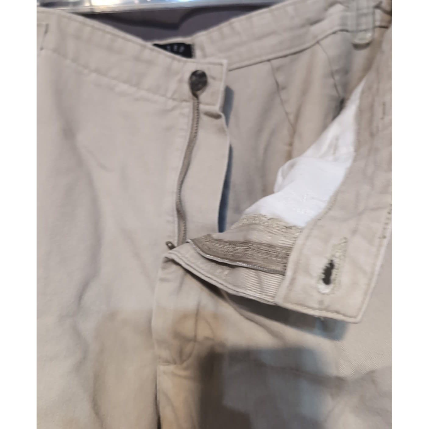 Riveted by Lee Khaki Tan Cotton Twill Chino Shorts, Women's 18W Plus - Thumbnail 6