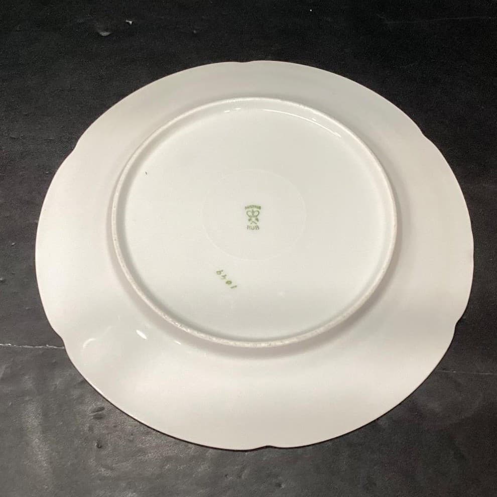 Austria HUB Floral Dinner Plates, Set of 2, Vintage Hand Painted Dinnerware - Thumbnail 4
