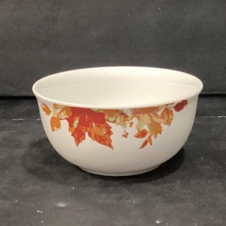 Royal Norfolk Autumn Leaves Cereal Bowls, Set of 4, Vintage Fall Dinnerware - Thumbnail 3