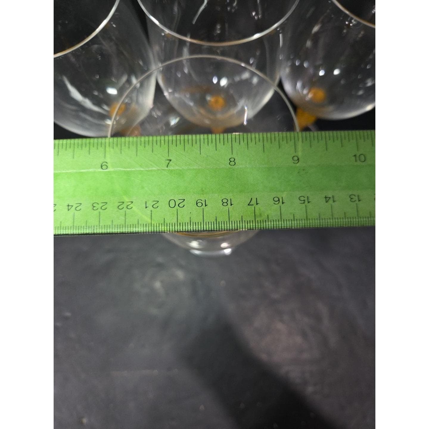 Mikasa Crystal Tuscan Wine Glasses, Yellow Stem, Set of 4, Art Deco Drinkware - Thumbnail 9