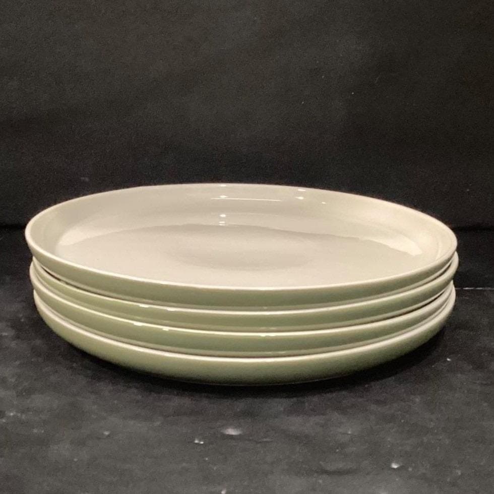 Dowan Cream Dinner Plates, Set of 4, Green Underside, Replacement Dinnerware - Thumbnail 7
