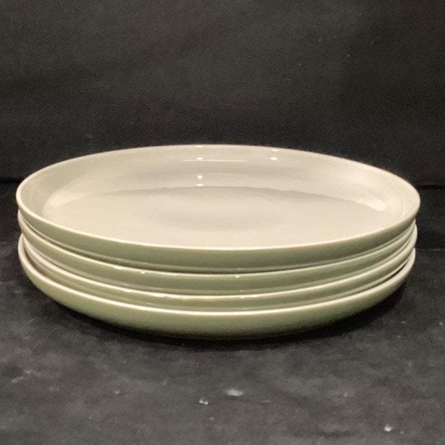 Dowan Cream Dinner Plates, Set of 4, Green Underside, Replacement Dinnerware - Thumbnail 9