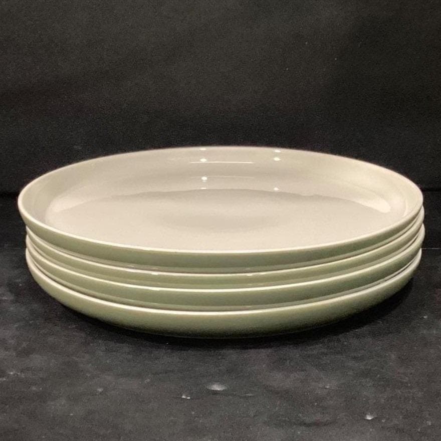 Dowan Cream Dinner Plates, Set of 4, Green Underside, Replacement Dinnerware - Thumbnail 8